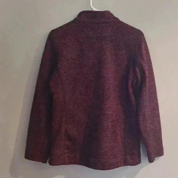 Marc New York maroon black fleece zip‎ jacket women's med - Picture 4 of 4